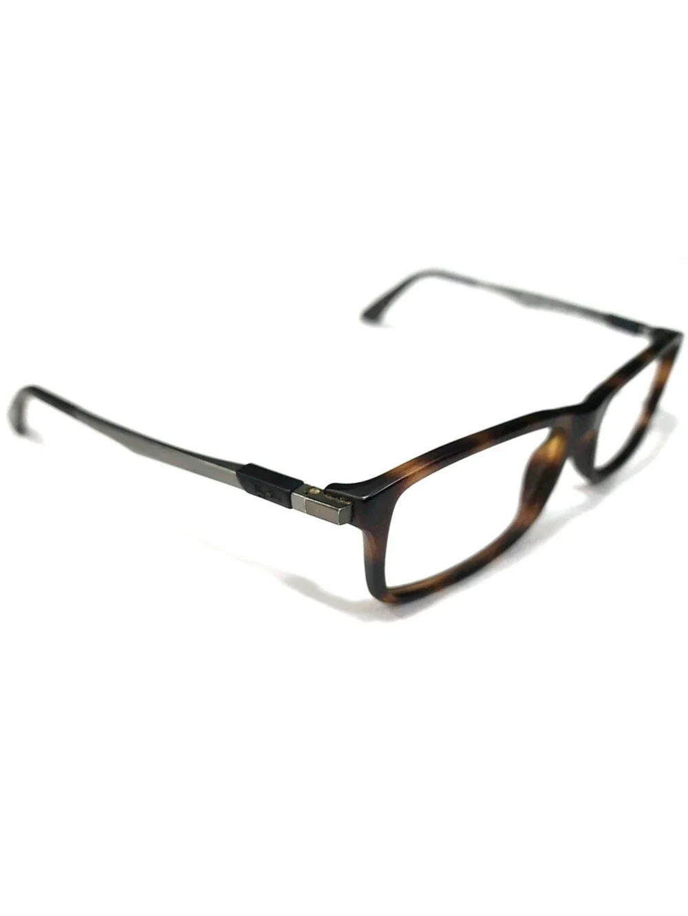 Ray Ban RB7017 5200 Parts Broken Tortoise Rectangle Eyeglasses 56-17 145